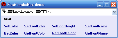 Скриншот 'FontComboBox'