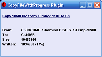 Скриншот 'CopyFileWithProgress'